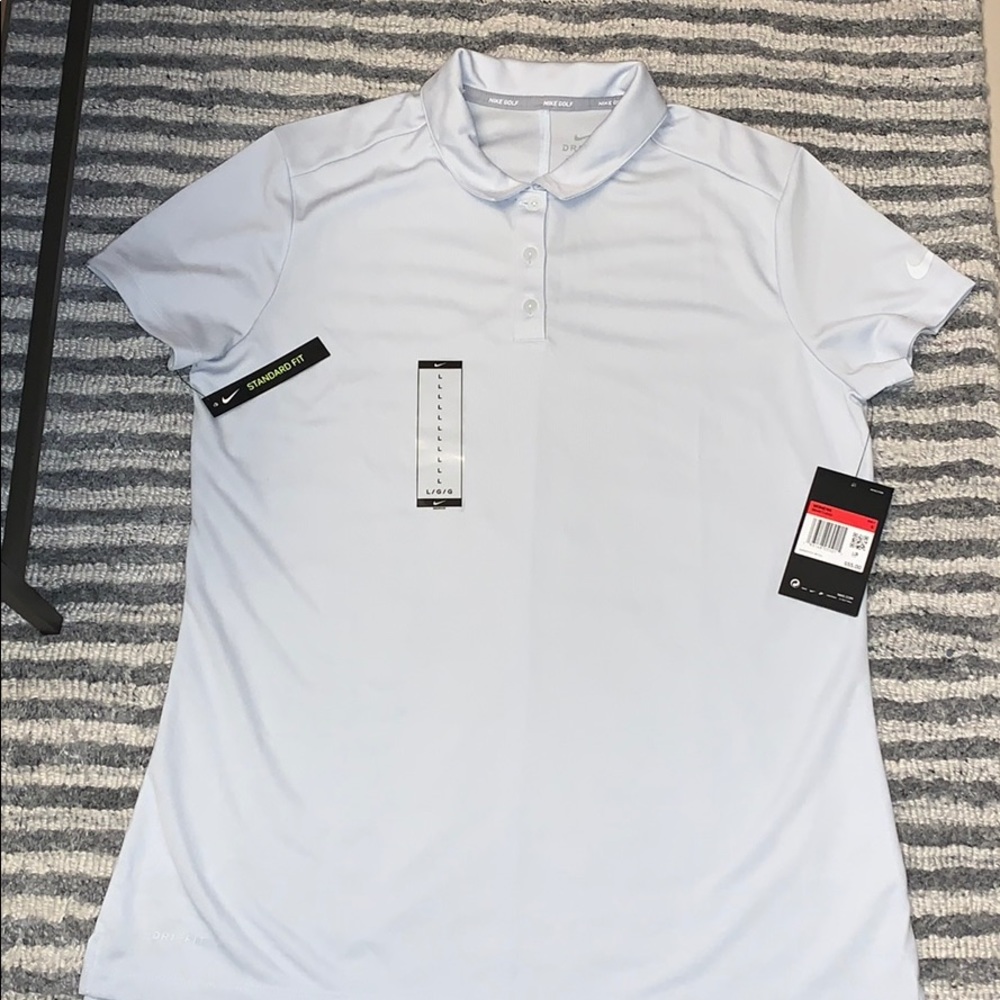 Nike Women’s DRI FIT Short Sleeve Golf Polo Gray Large